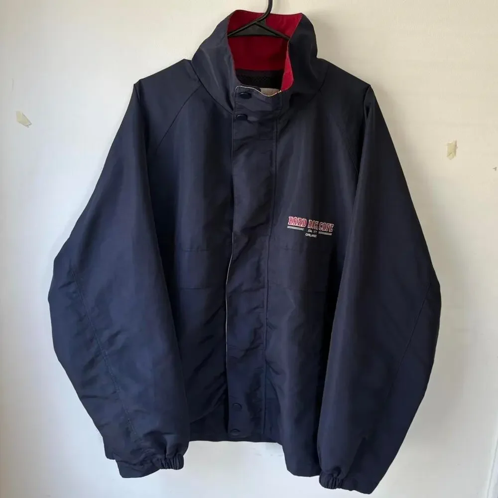 90’s Navy Blue & Red Graphic Hard Rock Cafe Orlando Zip Up